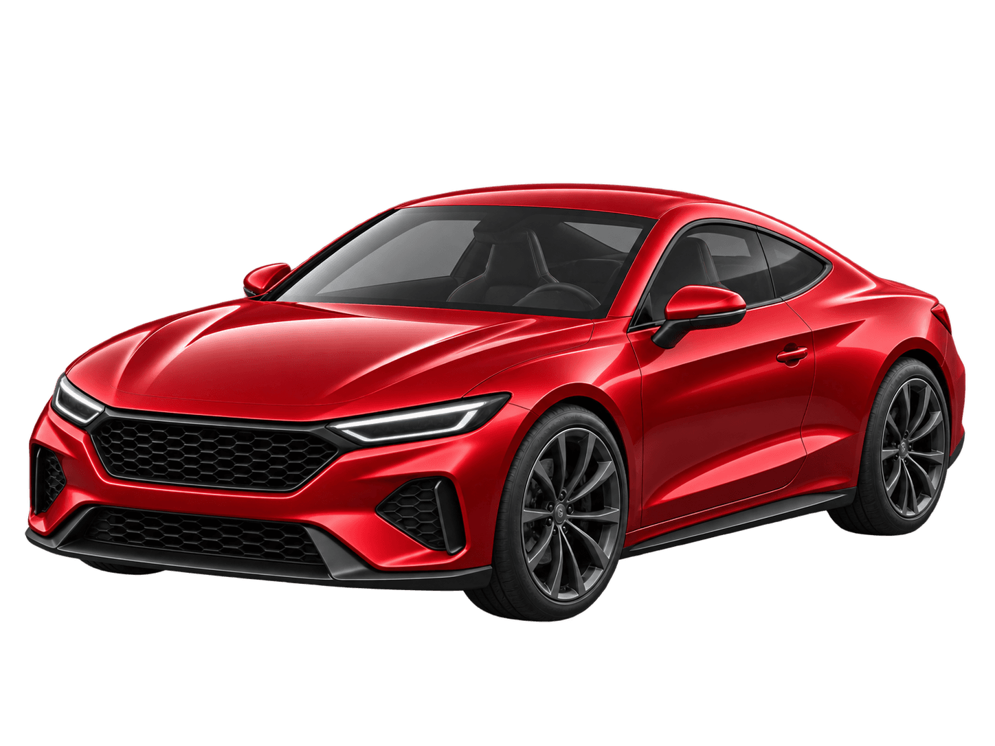 Red 2023 coupe in ready to publish sales state