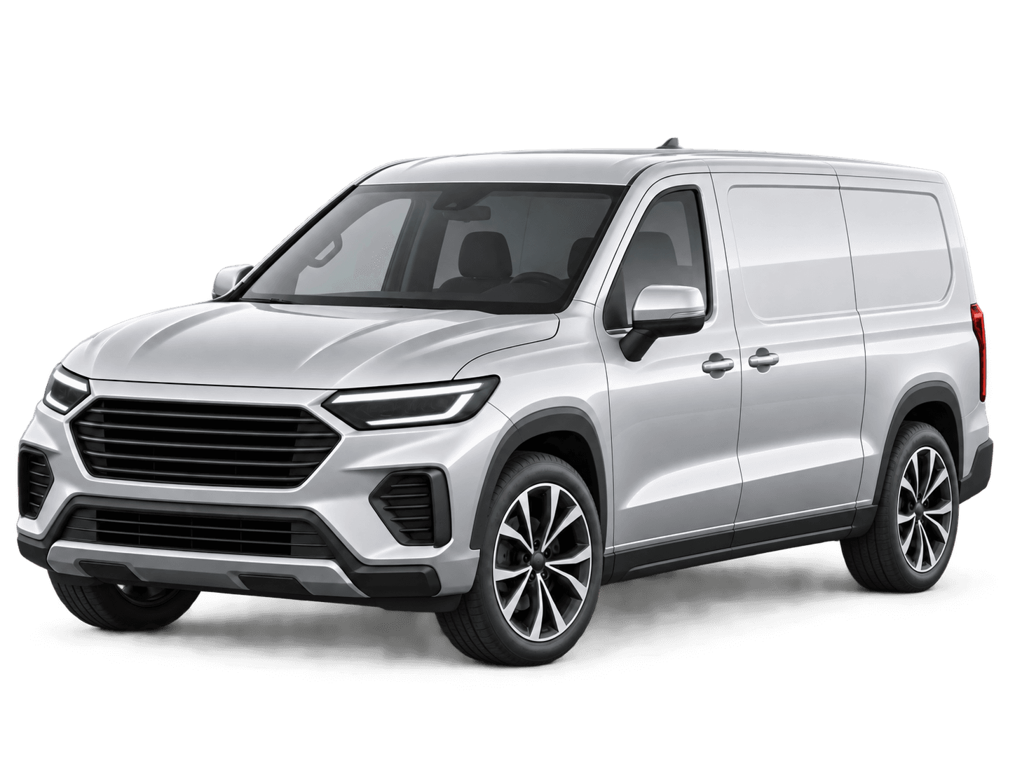 Silver gray 2022 cargo van in live sales state